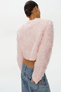 Cropped Appliquéd Jacket