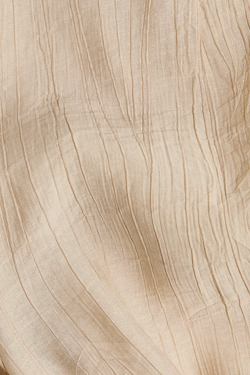 Pantalon froissé en viscose mélangée