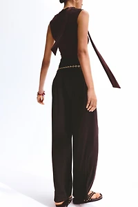 Gathered Viscose Pants