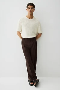 T-shirt coupe classique en tricot texturé