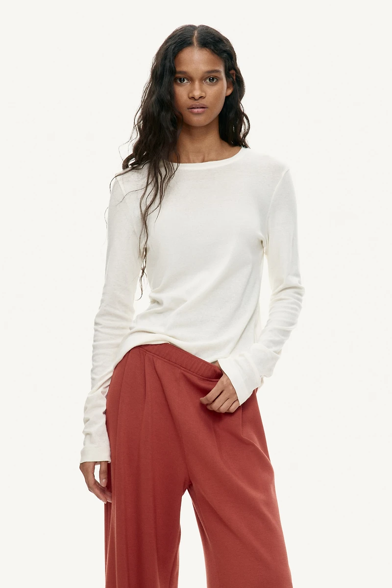 Wide-Leg Pull-On Pants