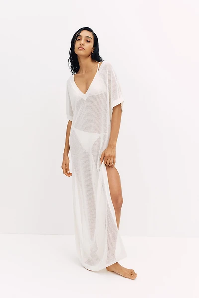 Pointelle-Knit Beach Dress