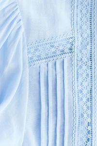 Lace-Inset Blouse