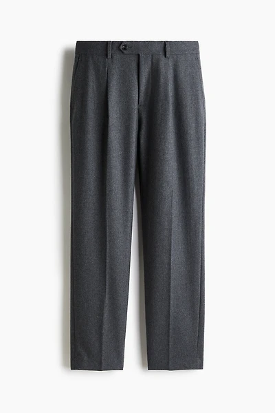 Pantalon d'habit coupe classique en laine mélangée