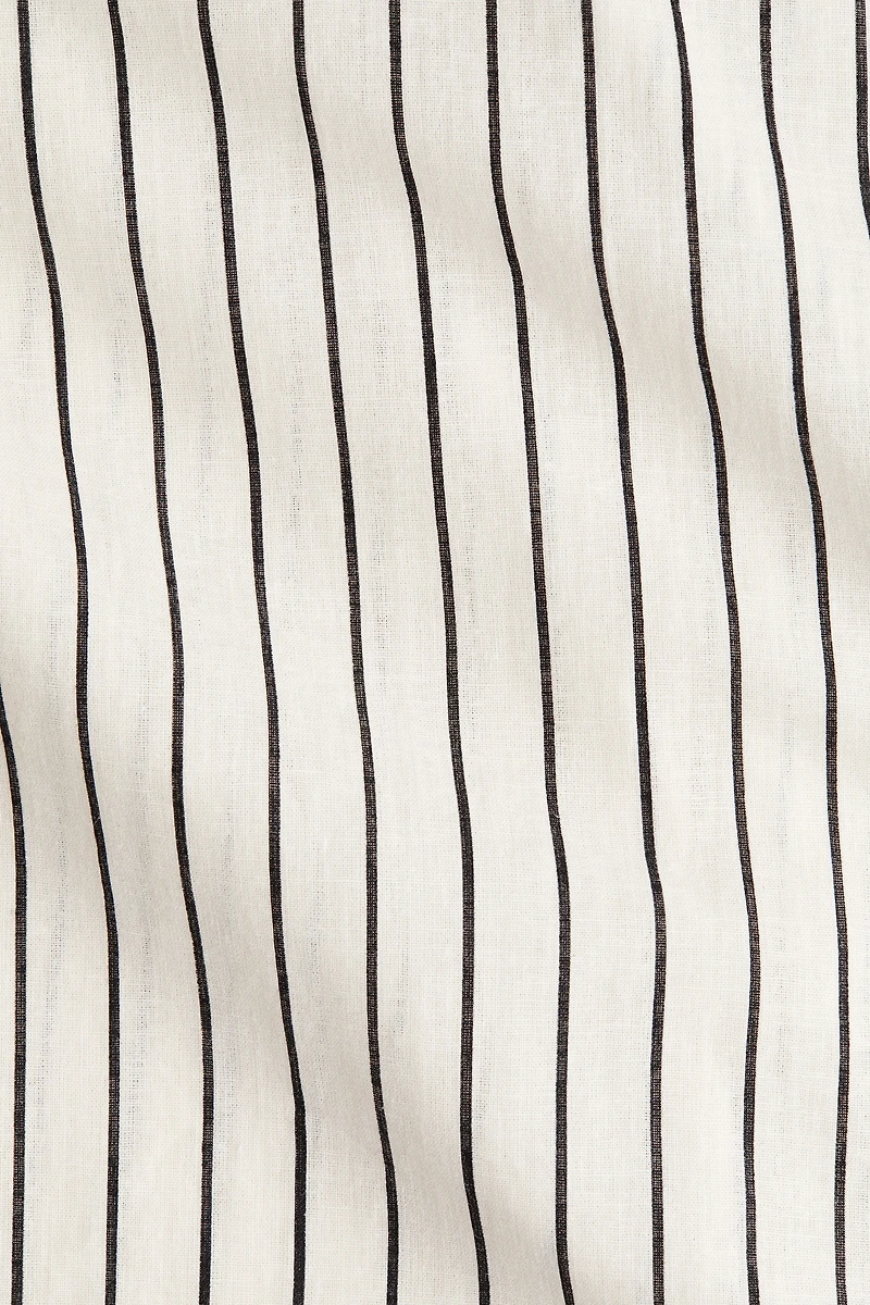 Linen-Blend Shirt Dress