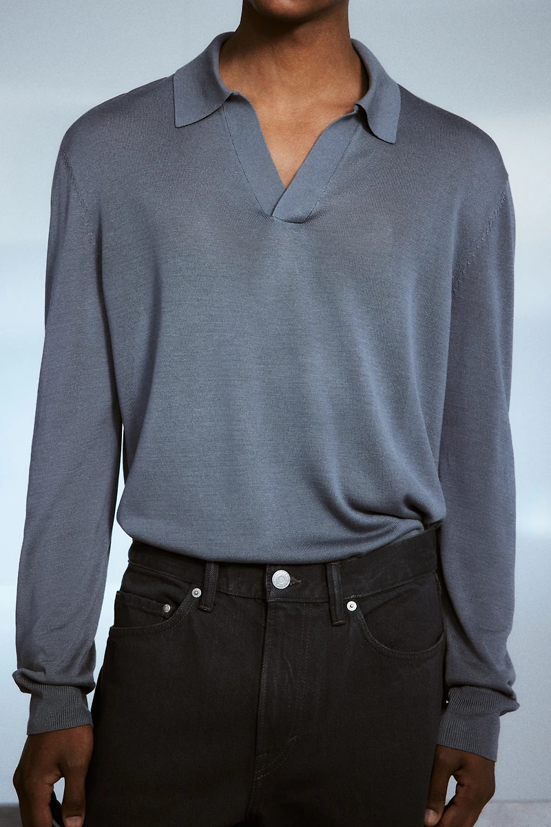 Polo classique en fin tricot