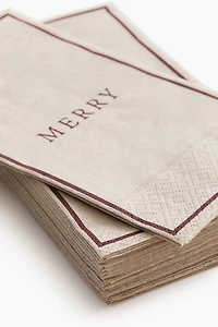 Lot de 15 serviettes en papier rectangulaires