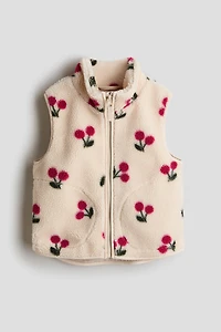Patterned Teddy Fleece Vest