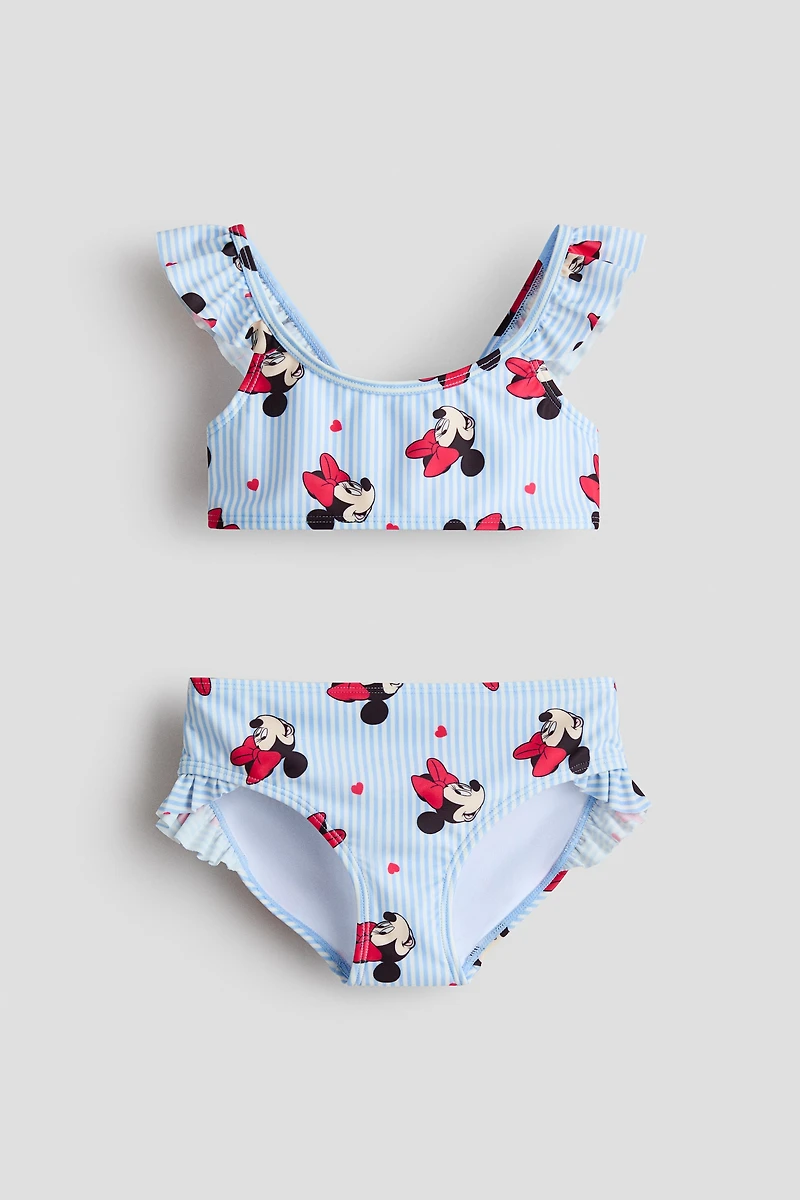 Flounced Printed Two-Piece Swimsuit