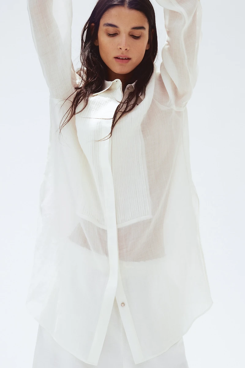 Ramie Tuxedo Shirt
