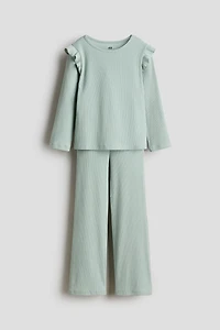 2-Piece Ribbed Cotton Set