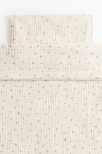 Muslin Crib Duvet Cover Set