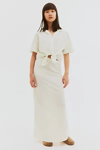Chemise courte avec détail noué