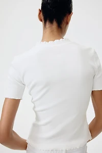 Overlocked Jersey Top
