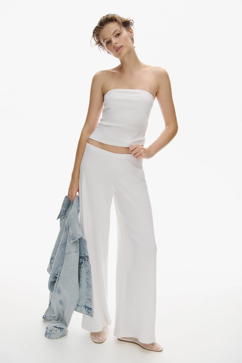 2-Piece Ribbed Top and Pants Set