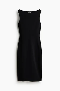 Robe en jersey à encolure bateau