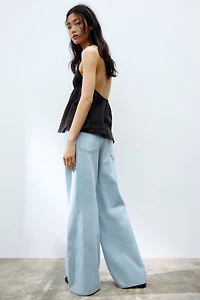 Wide-Leg Regular Waist Jeans