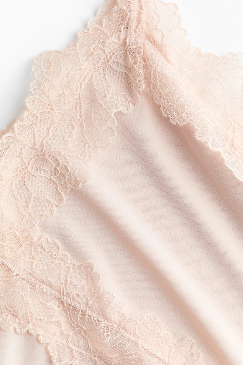 Lace-Trimmed Ponte Camisole Top