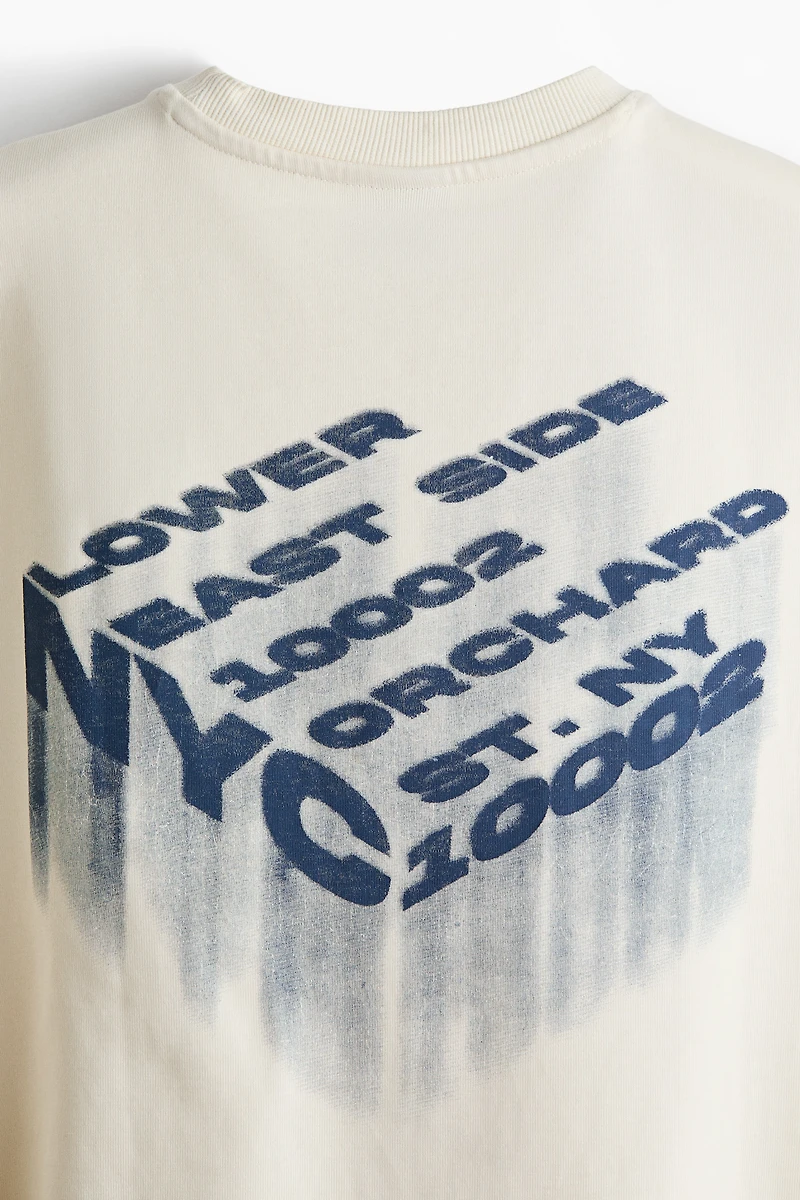 Oversized Printed Jersey Shirt