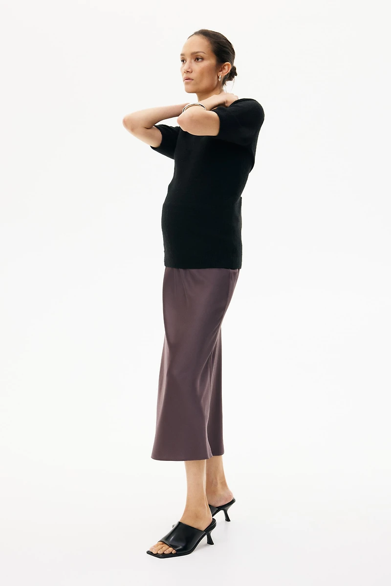 Haut à manches courtes MAMA en fin tricot