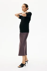 Haut à manches courtes MAMA en fin tricot