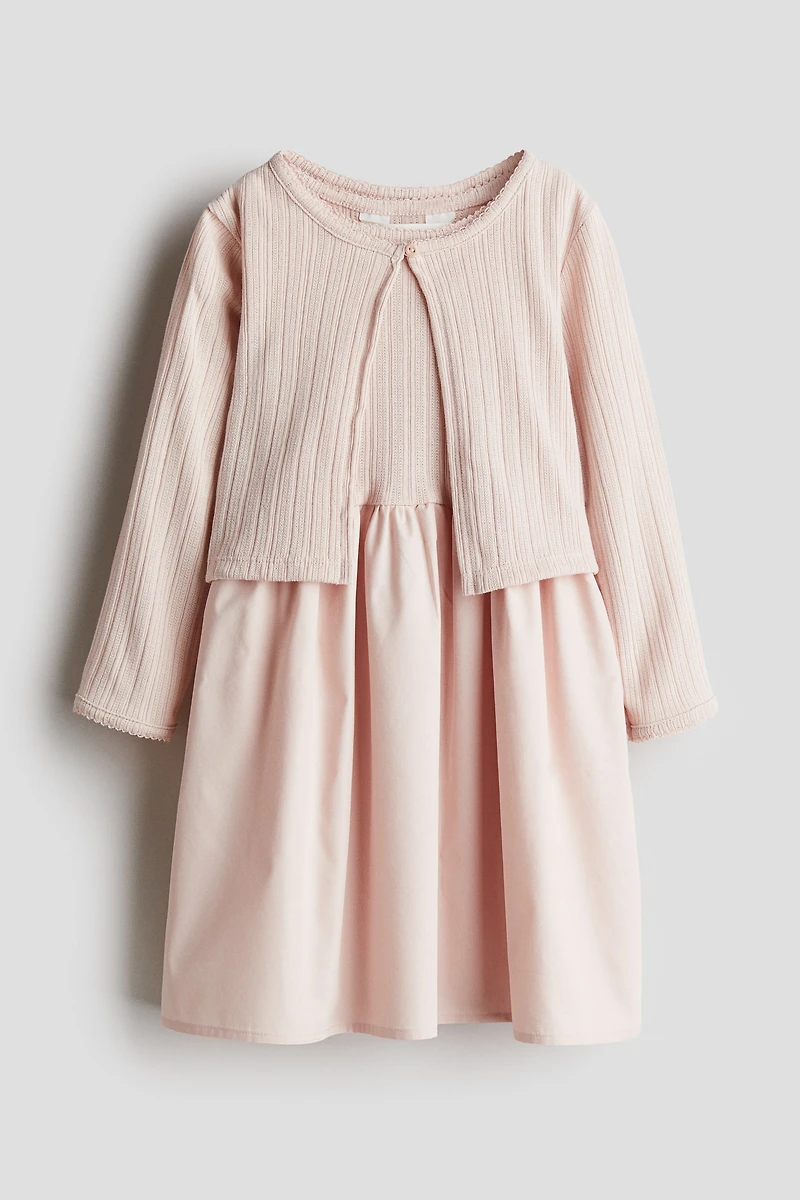 2-Piece Dress and Cardigan Set