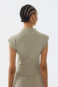 Mock Turtleneck Jersey Top