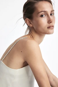 Rhinestone-Strap Top