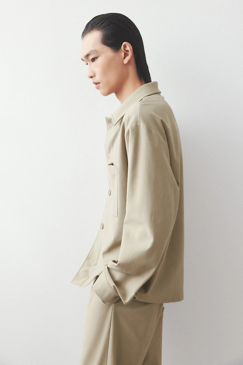 Regular-Fit Twill Overshirt