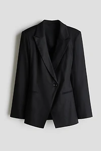 Slim-Fit Linen-Blend Blazer
