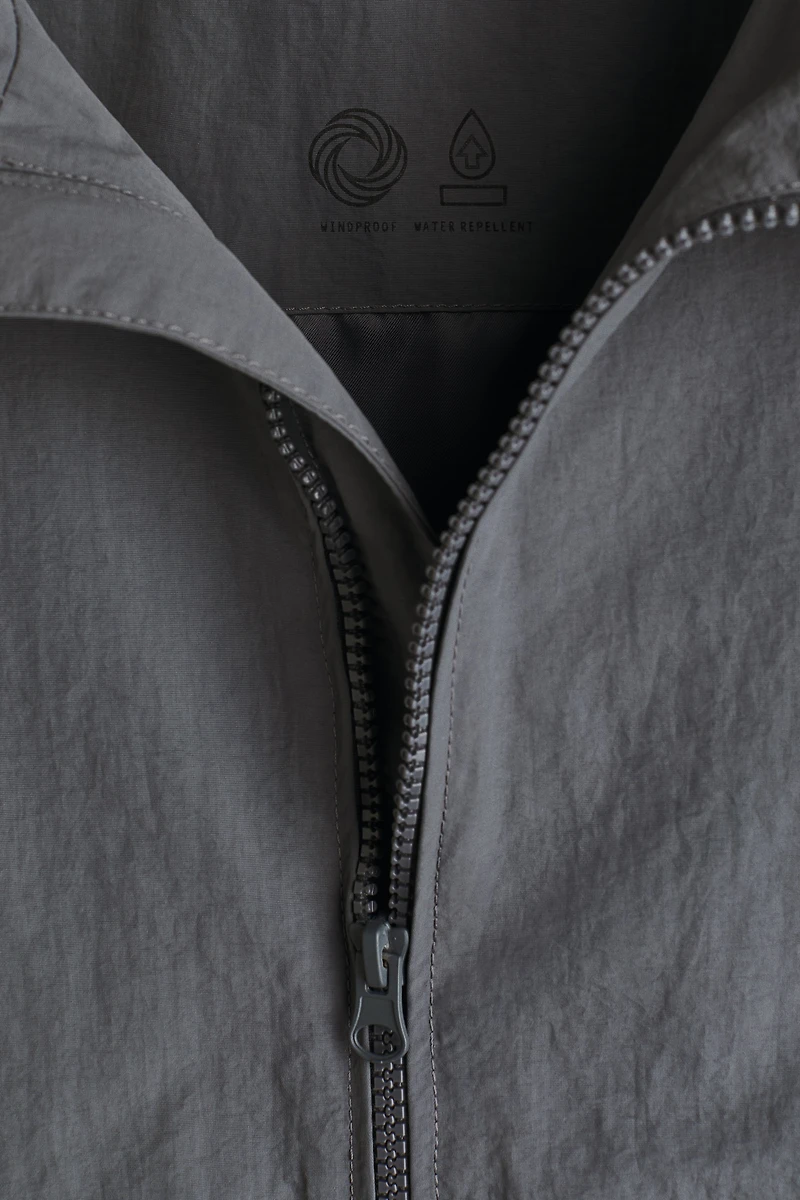 Water-Repellent Nylon Windbreaker