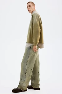 Chandail en molleton délavé coupe ample