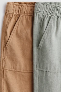 Lot de 2 pantalons à cordon en coton