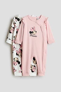 2-Pack Printed Cotton Pajama Jumpsuits