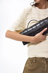 Haut à volants en tricot