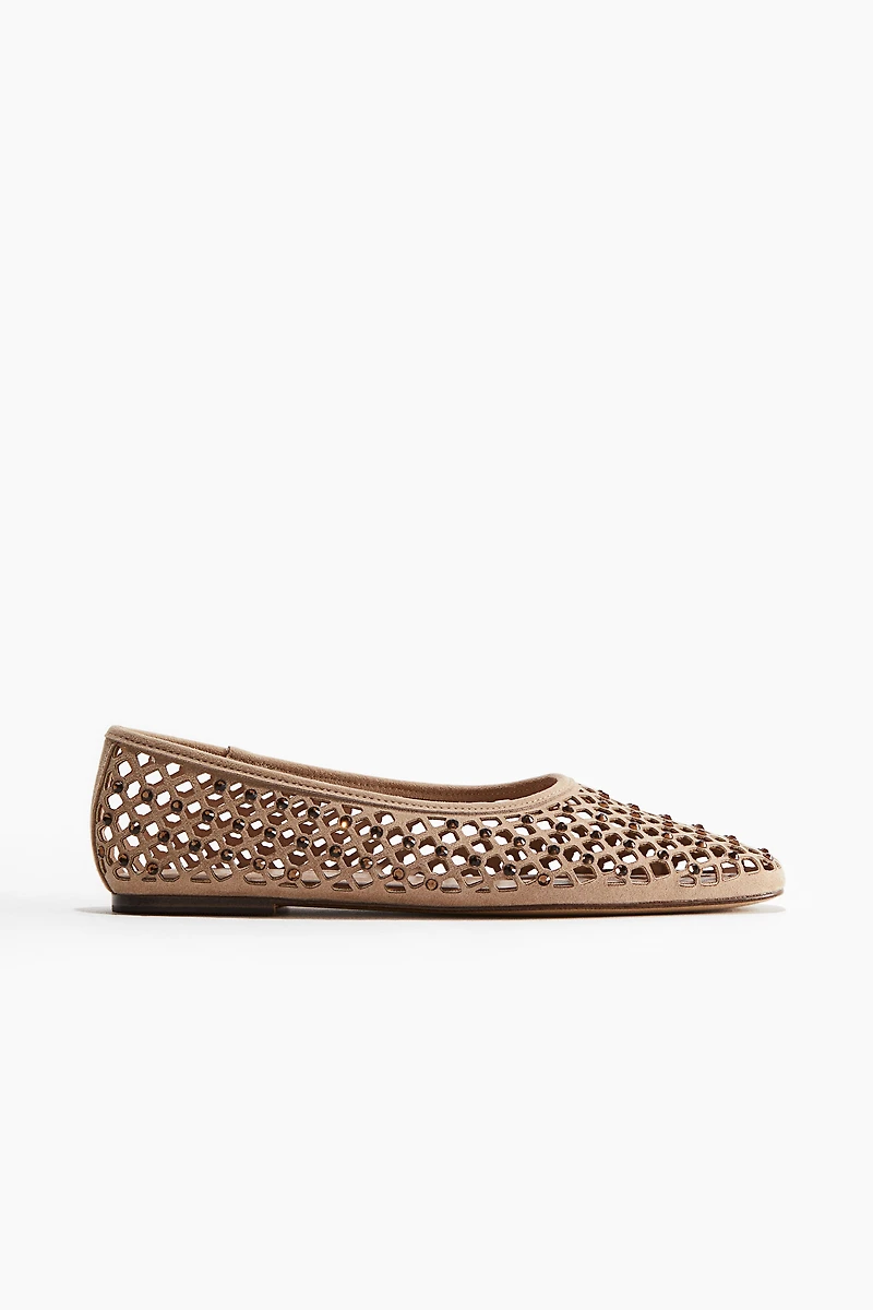 Rhinestone-Embellished Flats