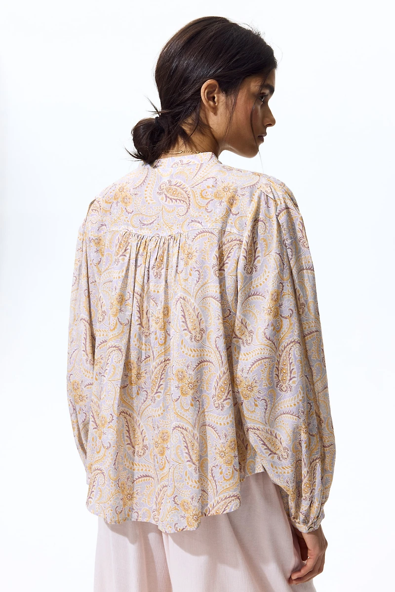 Blouse grande taille en viscose mélangée