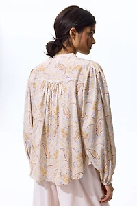 Blouse grande taille en viscose mélangée
