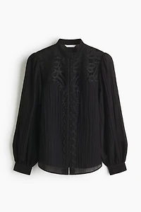 Lace-Yoke Blouse