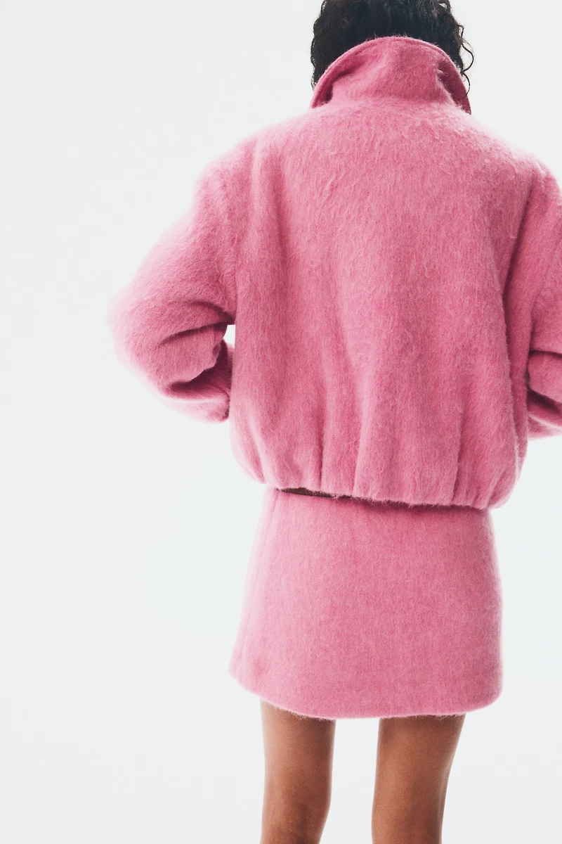 Wool-Blend Bomber Jacket