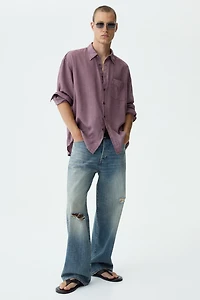 Relaxed-Fit Linen-Blend Shirt