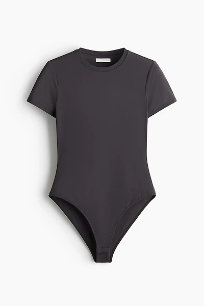 Short-Sleeved Microfiber Bodysuit