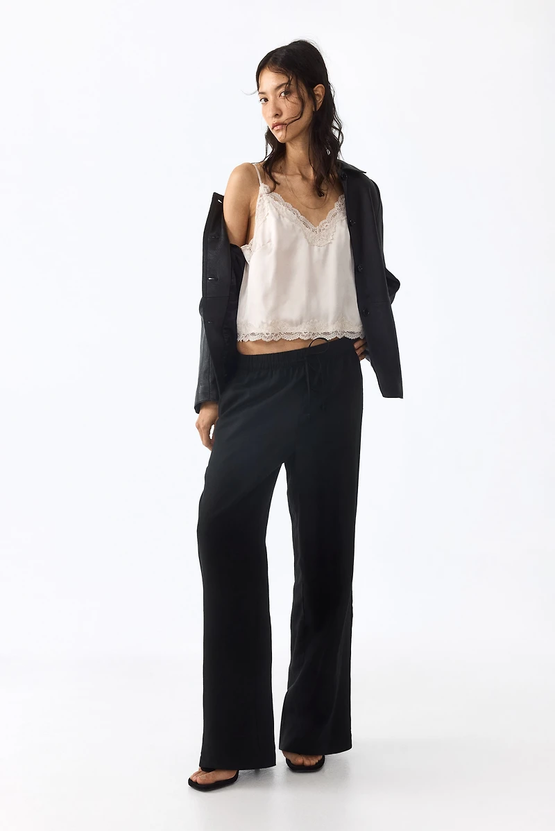 Linen-Blend Pants