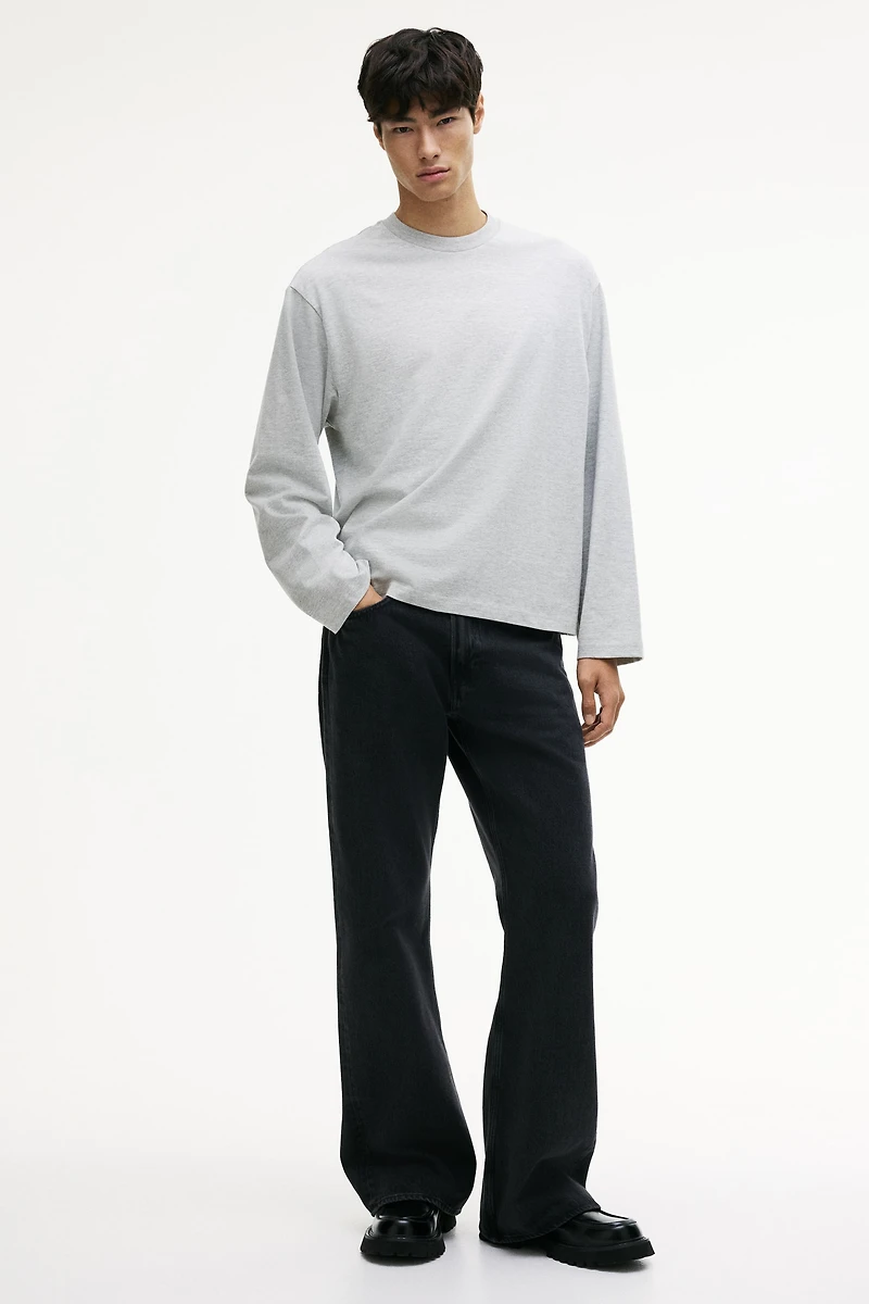 Oversized Long-Sleeved Jersey Shirt