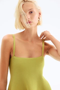 Fine-Knit Strappy Top