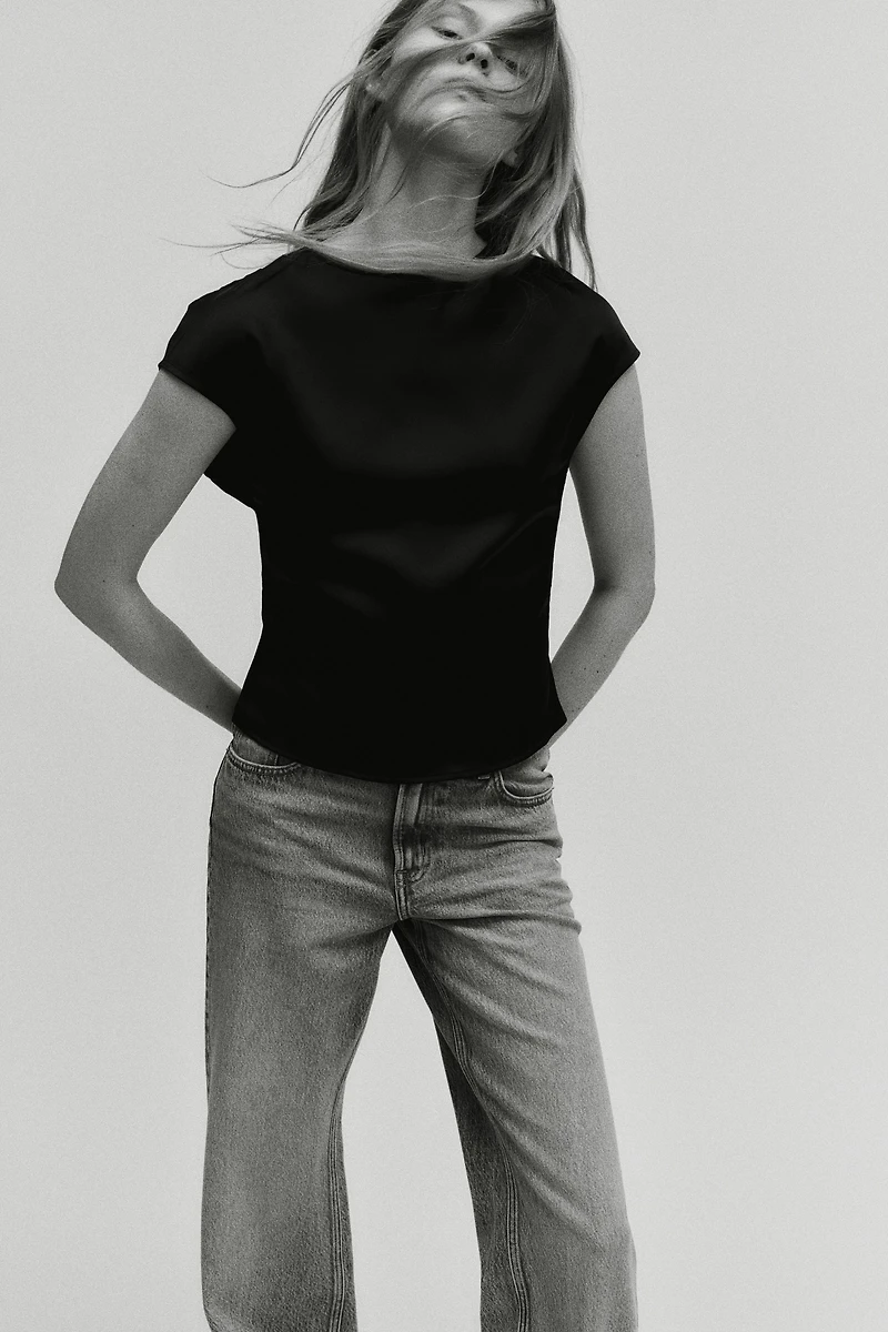 Cutout Satin Top