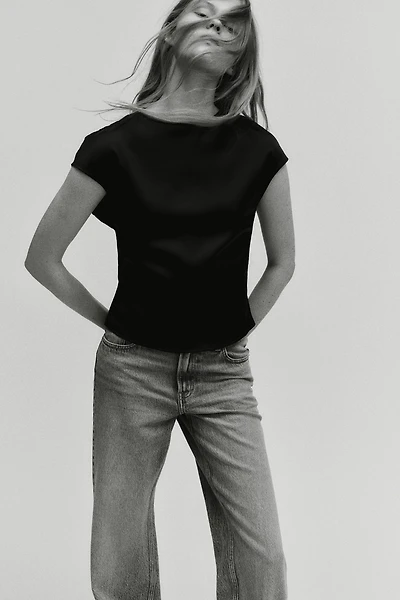 Cutout Satin Top