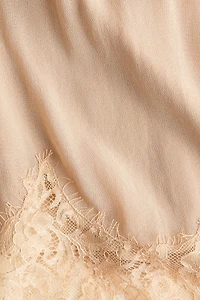 Lace-Trimmed Viscose Shorts