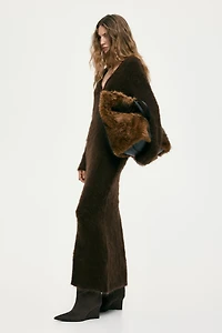 Robe en mohair mélangé avec dos ouvert