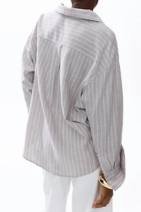 Chemise ample en lin mélangé